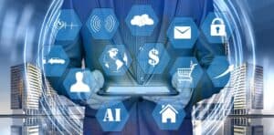 Moderne KI- und Cloud-Technologien für digitale Transformation in Unternehmen.